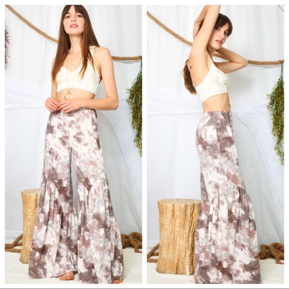 Fabulous Tie Dye Shirring wide leg pants - Picture 3 of 4